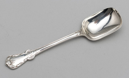 Rare Tudor Pattern Victorian Silver Sugar Spoon - Diamond Registration Mark